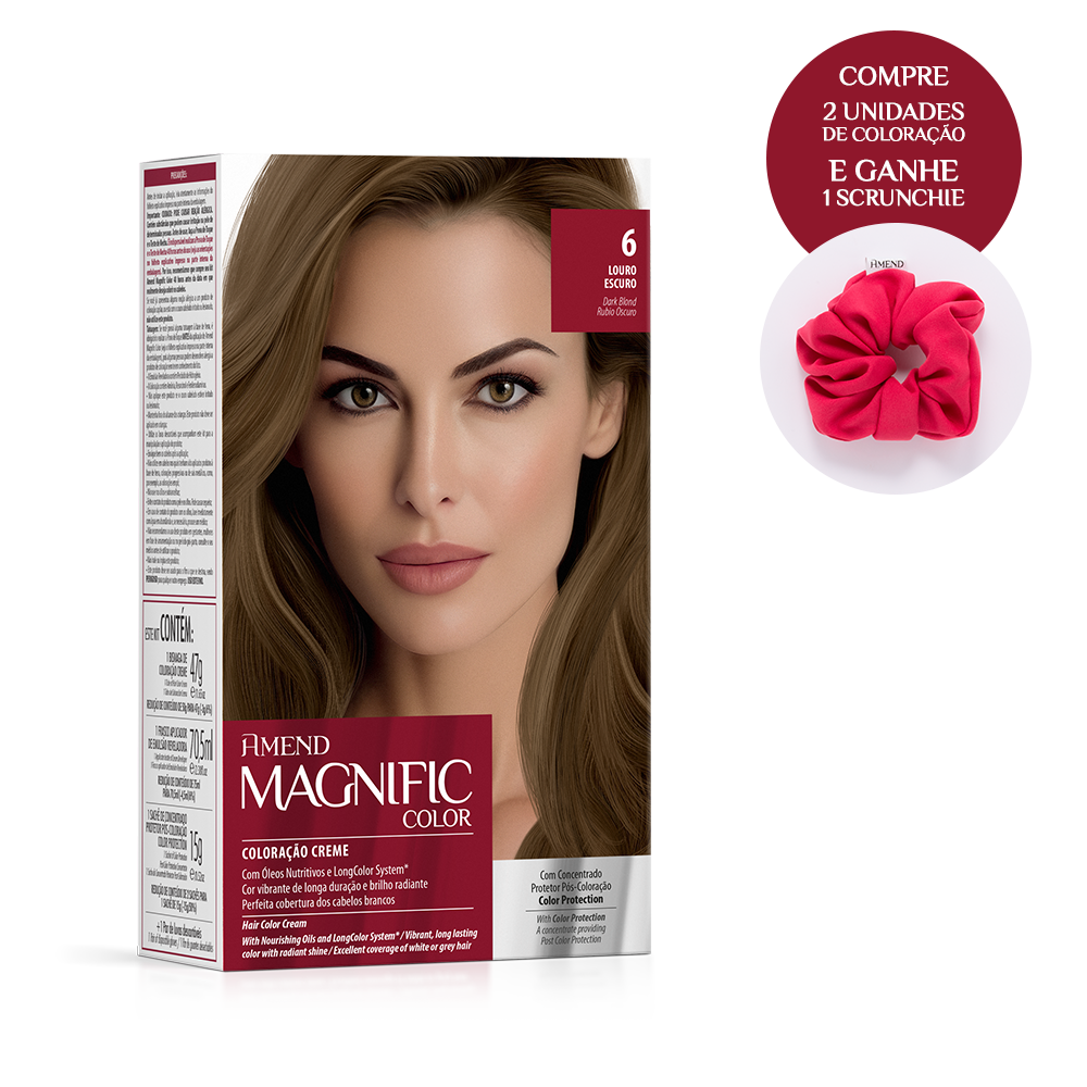 Kit Coloração Amend Magnific Color 6.0 Louro Escuro | 2 produtos